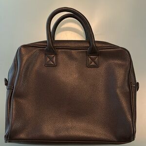 Topman Faux Leather Briefcase